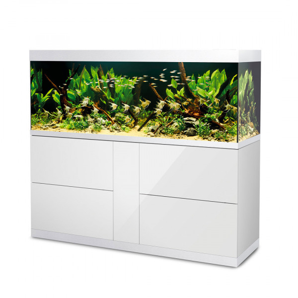 Oase HighLine Optiwhite 600 | Set aus Aquarium und Unterschrank