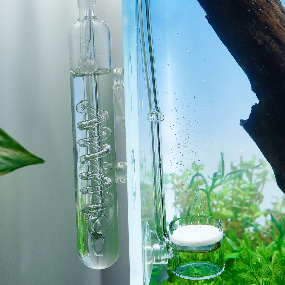 CO2-Diffusor Für Aquarium (U-Form, 4 Stück) – Transparentes Glas, Für Gesunde Wasserpflanzen, Inkl. Schlauchverbinder