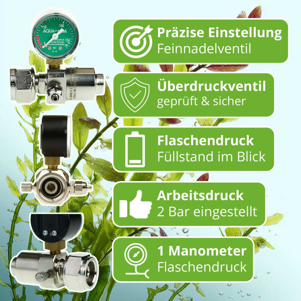 CO2 Anlage Premium mit Adapter für Sodastream | 10-100 Liter