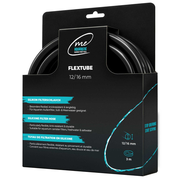 Me FlexTube Silikon Filterschlauch Schwarz 12/16mm