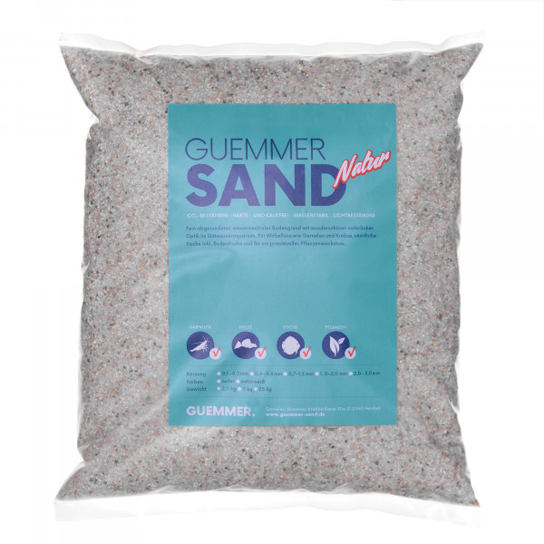Guemmer-Sand naturweiß | natürlicher Aquariumsand