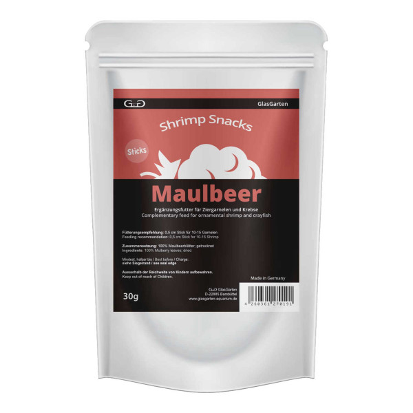 GlasGarten - Shrimp Snacks Maulbeer - 30g
