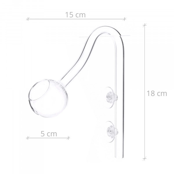 USCAPE - Moon Pipe Outflow Glas 13mm Maße