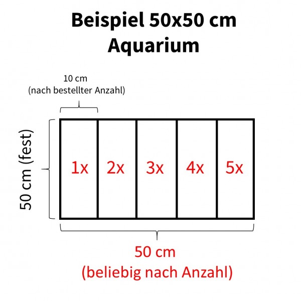 Aquarienunterlage 50cm Tiefe Schnittware