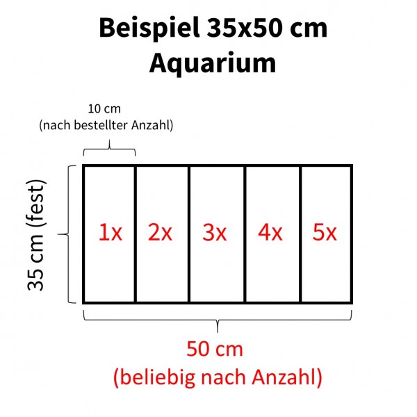 Aquarienunterlage 35cm Tiefe Schnittware