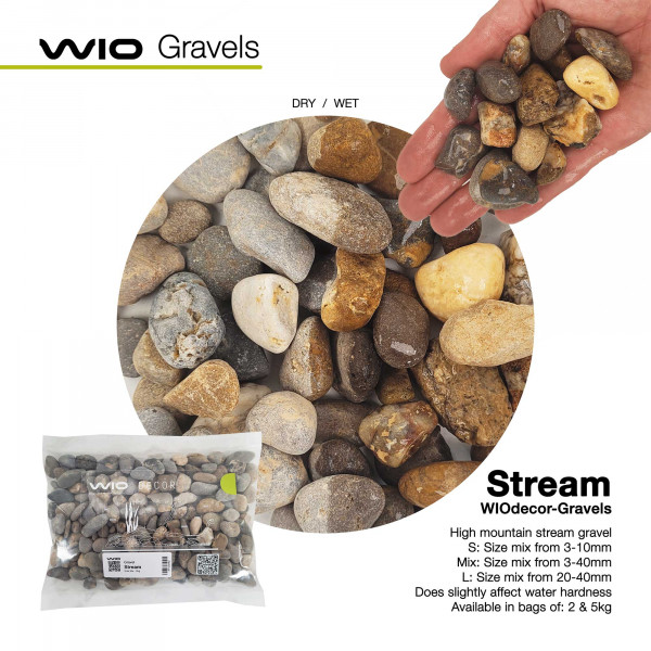 WIOdecor-Gravels | Stream Gravel, 2kg