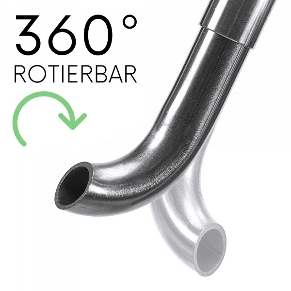 USCAPE Mini Edelstahl Filter Ein-/Auslauf Set | Inflow-Outflow 360° Rotierbarer Outflow Auslauf Aquarium