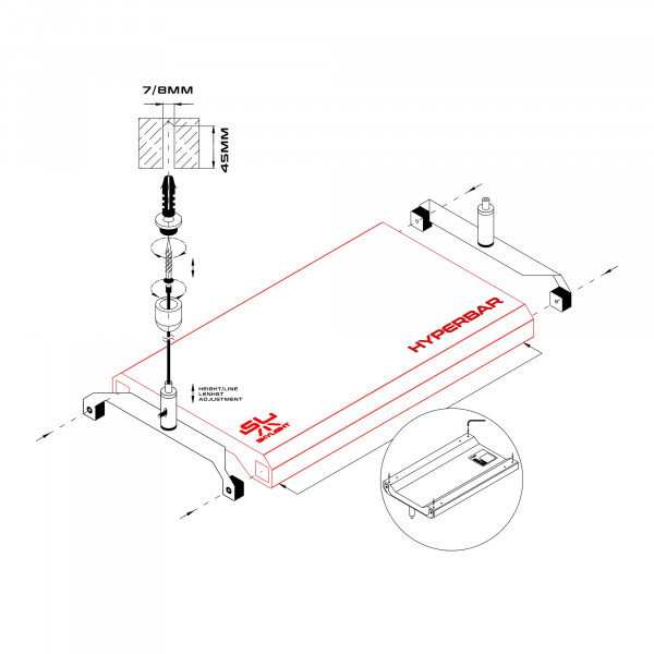 Skylight Hyperbar Hanging Kit